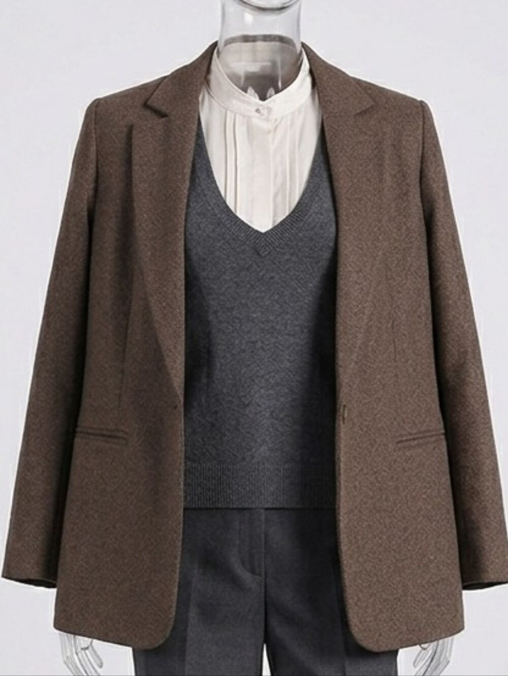 Express Columnist Shine Open Front Blazer Brown NWT SKUW655